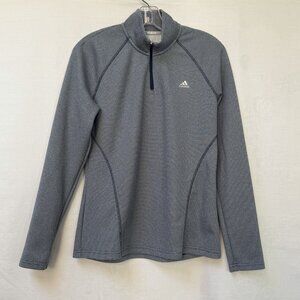 Adidas Golf Pullover Womens Medium Gray Quarter Zip Pullover Jacket Activewear